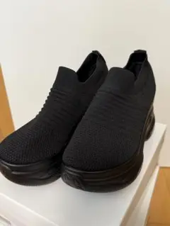値下げ【美品】厚底靴 約9cm Mサイズ 黒