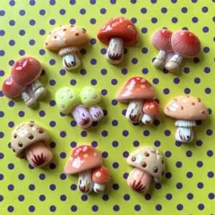 デコパーツ　きのこ　キノコ　秋　10個セット②