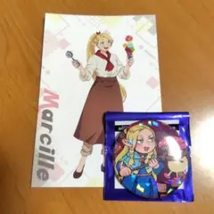 ダンジョン飯　迷宮探索展　マルシルホログラム缶バッジ&ポストカード