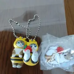 モフサンド　ハチにゃんスイング2種＆アクリルクリップセット