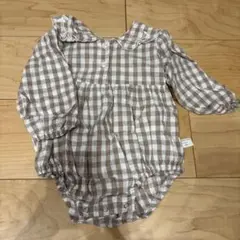 チェック柄ロンパース 80サイズ