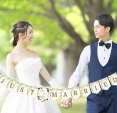 JUST MARRIED バナーセット ウェディング