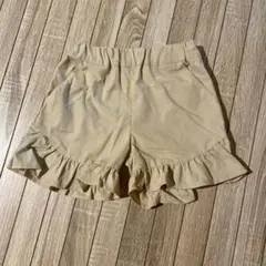 la poche biscuit フリル付きベージュショートパンツ 110
