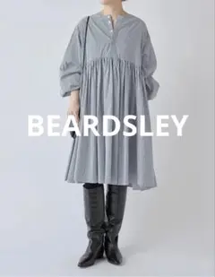 【24SS美品】BEARDSLEY ストライプギャザーチュニック