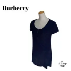 Burberry バーバリー ワンピース 紺 ネイビー