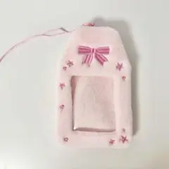 トレカケース　リボン　ピンク