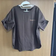 FRANCESCA ブラウン 半袖Tシャツ