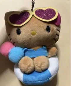 日焼けキティ 浮き輪 アイス ストラップ