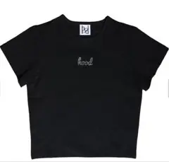 hood モリハルナ　ロゴスタッズTシャツ
