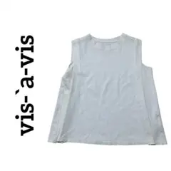 【美品】ビザビ vis-`a-vis ショルダータックスリーブレスTシャツ