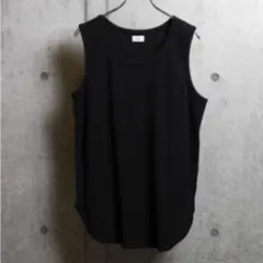 WEGO ブラック系　ワッフル　ロング　タンクトップ