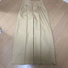 BALLSEY ベージュ ワイドプリーツチノパン
