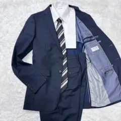 【未使用級】オリヒカ Y7 XL 洗濯OK セットアップ ストライプ ネイビー