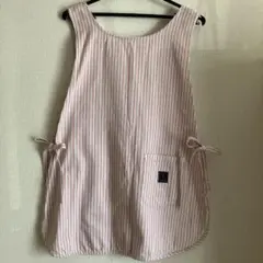 エプロン　ストライプ　綿100%