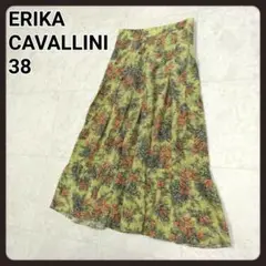 エリカカヴァリーニ　花柄スカート　38　　ERIKA CAVALLINI