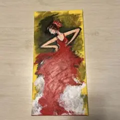 アクリル絵画　ハンドメイド　フラメンコ　サルサ　ダンサー