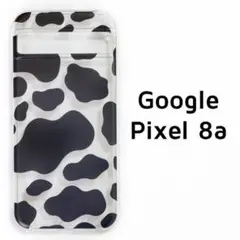 Pixel8a カバー クリア 牛柄 透明ケース /