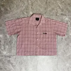 old unknown 短丈チェックシャツ　ボックスシルエット　シティーボーイ