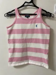 Ralph Lauren タンクトップ 160 ピンクストライプ 美品