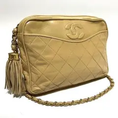 美品 シャネル CHANEL チェーンショルダーバッグ フリンジ ヴィンテージ