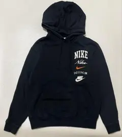 Lサイズ　NIKE パーカー ブラック マルチロゴ 裏起毛　プルオーバー