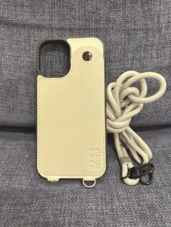 NANO UNIVERSE iPhone16 ケース クリーム ブラック