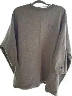 Champion グレー 七分袖 Tシャツ