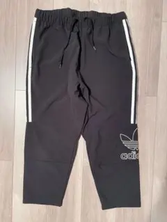 adidas アディダス メンズ クロップドパンツ M ブラック トレフォイル