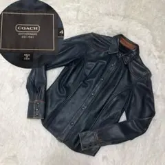 COACH コーチ レザージャケット ブルー系 USA