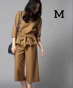 【セットアップ風ドッキングオールインワン】ブリスポイント　ウエストリボン　M