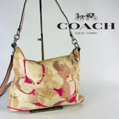 【残り1点】COACHコーチ シグネチャー ショルダーバッグ 2wayバイカラー