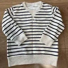 無印良品　トレーナー　ボーダー　90