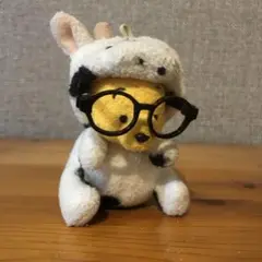 プーさん着ぐるみ　ぬいぐるみ　めがね　くまのプーさん　マスコット　牛
