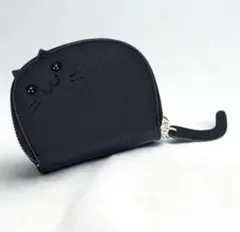☆カードケース 本革 レザー じゃばら カワイイ黒猫ちゃん小銭・コイン入れ ☆