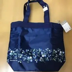新品　未使用　Afternoon Tea ネイビー 花柄 保冷エコバッグ