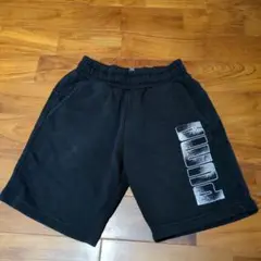 PUMA　プーマ ハーフパンツ　140cm　黒　スエット地