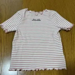 Lycée mine トップス Tシャツ ボーダー メローリブ110