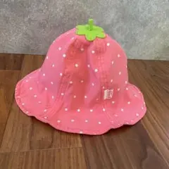 水玉ピンクハット フルーツデザイン　46㎝