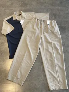 【新品・未使用】コムサイズム　シャツ×パンツ　セットアップ
