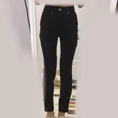 H&M 32 ブラック スキニーデニム