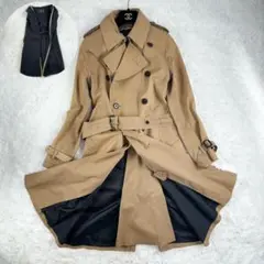 グリーン　現HYKEトレンチコート　ライナー付き　ベルト　ベージュ　1