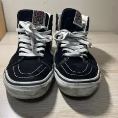 VANS ハイカットスニーカー ブラック/イエローチェック