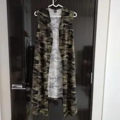 カモフラ柄 ジレ