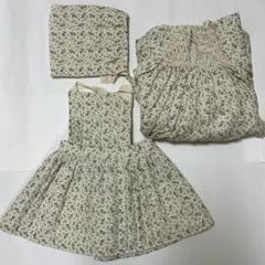 lillu ワンピース ボンネ 親子セット 1-2y M