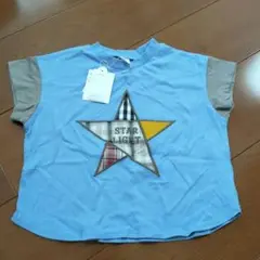 新品 星型刺繍 Tシャツ 100cm ブルー