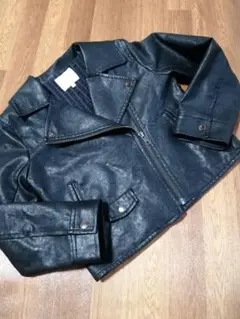 KP ニットプランナー 合皮 フェイクレザージャケット ブルゾン 130