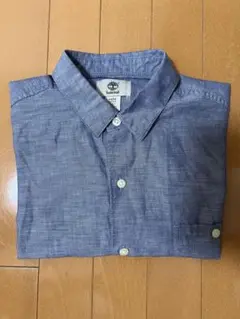 【1度着用のみ/美品】Timberland 半袖シャツ Mサイズ ブルー