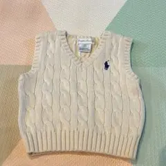 Ralph Lauren ベビーベスト 6M クリーム