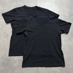 UNIQLO ドライカラーVネックTシャツ ブラック 2枚