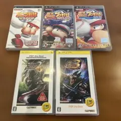 PSP パワフルプロ野球・モンスターハンター　ソフト5本セット
